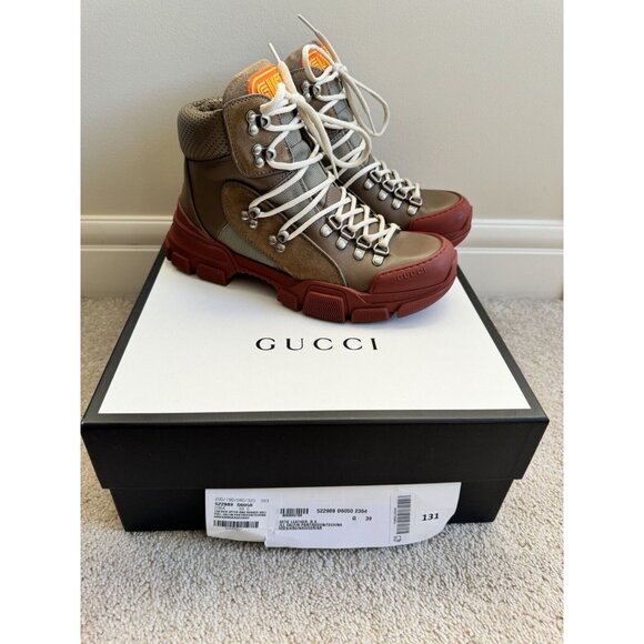 Gucci Shoes - GUCCI Flashtrek Women’s High Top Leather Sneaker Boots Size 9 With Box EUC